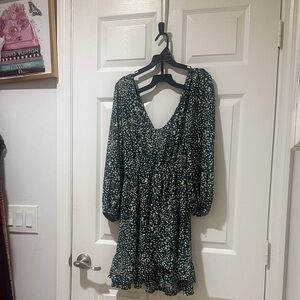 Sienna Sky Green Floral Mini Dress